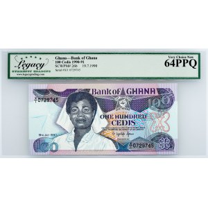Ghana, 100 Cedis 1990-1991, Legacy - Very Choice New 64PPQ