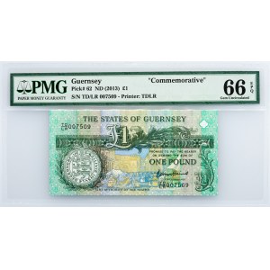 Guernsey, 1 Pound 2013, PMG - Gem Uncirculated 66 EPQ
