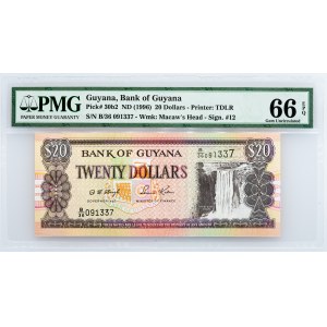 Guyana, 20 Dollars 1996, PMG - Gem Uncirculated 66 EPQ