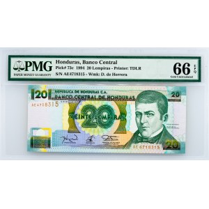 Honduras, 20 Lempiras 1994, PMG - Gem Uncirculated 66 EPQ