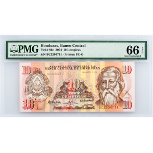 Honduras, 10 Lempiras 2004, PMG - Gem Uncirculated 66 EPQ