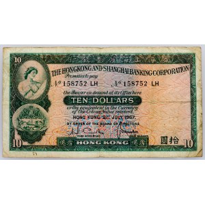 Hong Kong, 10 Dollars 1967