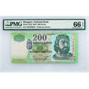 Hungary, 200 Forint 2007, PMG - Gem Uncirculated 66 EPQ