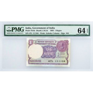 India, 1 Rupee 1985, PMG - Choice Uncirculated 64 EPQ