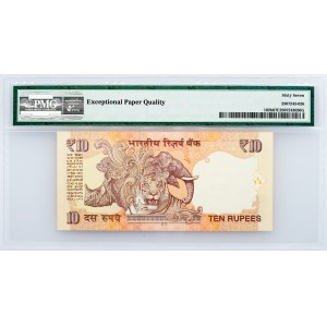 India, 10 Rupees 2013, PMG - Superb Gem Unc 67 EPQ