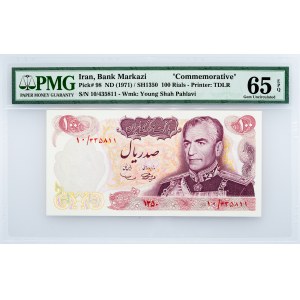 Iran, 100 Rials 1971, PMG - Gem Uncirculated 65 EPQ