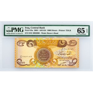Iraq, 1000 Dinars 2003, PMG - Gem Uncirculated 65 EPQ