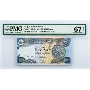 Iraq, 250 Dinars 2013, PMG - Superb Gem Unc 67 EPQ