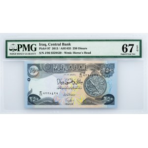 Iraq, 250 Dinars 2013, PMG - Superb Gem Unc 67 EPQ