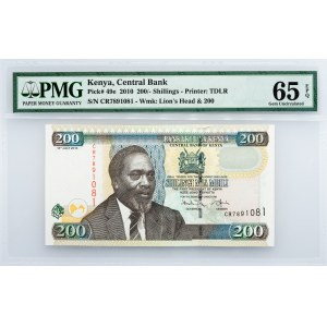 Kenya, 200 Shillings 2010, PMG - Gem Uncirculated 65 EPQ