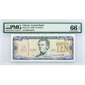 Liberia, 10 Dollars 2006, PMG - Gem Uncirculated 66 EPQ