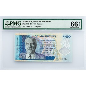 Mauritius, 50 Rupees 2013, PMG - Gem Uncirculated 66 EPQ