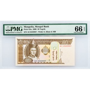 Mongolia, 50 Tugrik 2000, PMG - Gem Uncirculated 66 EPQ