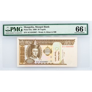 Mongolia, 50 Tugrik 2000, PMG - Gem Uncirculated 66 EPQ