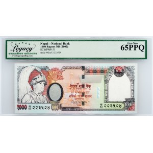 Nepal, 1000 Rupees 2002, Legacy - Gem New 65PPQ
