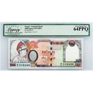 Nepal, 1000 Rupees 2002, Legacy - Very Choice New 64PPQ