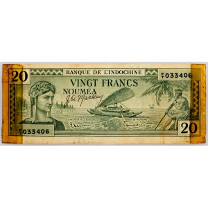New Caledonia, 20 Francs ND