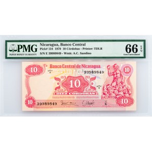 Nicaragua, 10 Córdobas 1979, PMG - Gem Uncirculated 66 EPQ