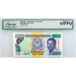 Tanzania, 500 Shilingi 1993, Legacy - Gem New 65PPQ