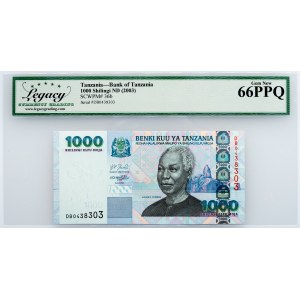 Tanzania, 1000 Shilingi 2003, Legacy - Gem New 66PPQ