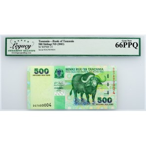 Tanzania, 500 Shilingi 2003, Legacy - Gem New 66PPQ