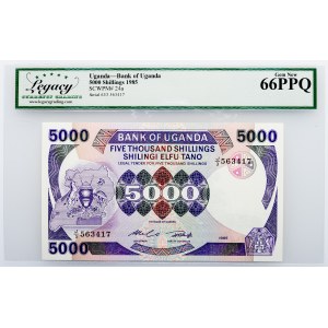 Uganda, 5000 Shillings 1985, Legacy - Gem New 66PPQ