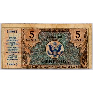 USA, Military, 5 Cents, Series 472