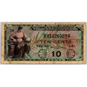 USA, Military, 10 Cents, Series 481