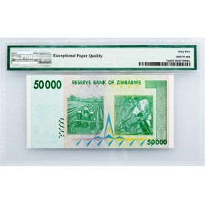 Zimbabwe, 50,000 Dollars 2008, PMG - Gem Uncirculated 65 EPQ