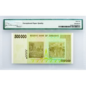 Zimbabwe, 500,000 Dollars 2008, PMG - Gem Uncirculated 66 EPQ