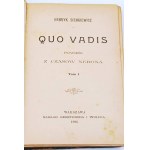 SIENKIEWICZ - QUO VADIS 1. Auflage von 1896.