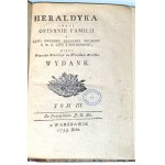 WIELDZKO- HERALDYKA CZYLI OPISANIE FAMILII vol. III ed. 1795