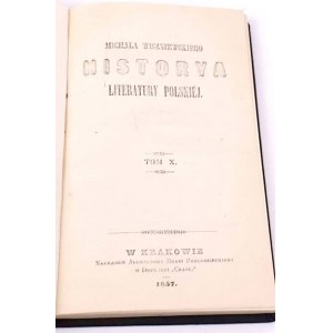 WISZNIEWSKI- HISTORY OF POLISH LITERATURE Volume X
