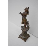 Figurine, Mädchen mit Harlekin-Kopf