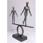 J.Z-Ch, Akrobaten auf einem Rad (Bronze, H 25 cm, Auflage: 5/8)