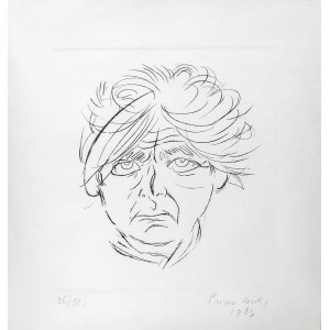 PRIMO CONTI (Florence, 1900 - Fiesole, 1988): Portrait of man, 1981