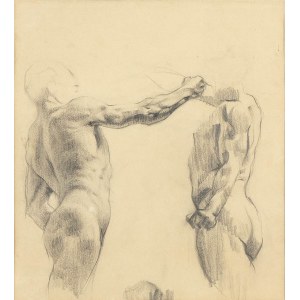 ANTONIO MARAINI (Rome, 1886 - Florence, 1963): Study fro two naked men