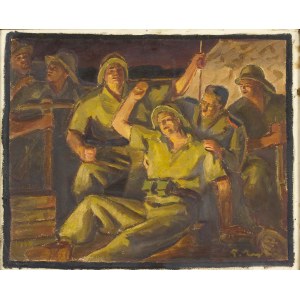 PIERO TESTA (Albino, 1912 - 1999): African War episode, 1939 (preparatory study)