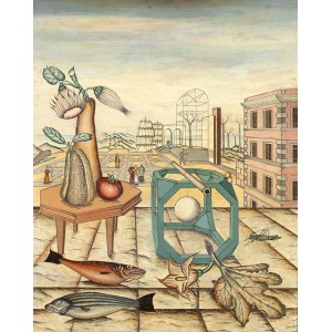 ANTONIO FORNARI (Rome, 1902 - Predazzo, 1981): Surrealist Square, 1940