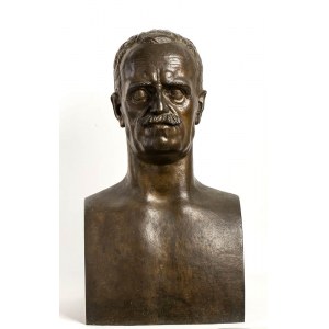 ERMENEGILDO LUPPI (Modena, 1877 - Rome, 1937) : Large bust of King Vittorio Emanuele III