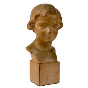 HENRI BARGAS (Parisian artist of XX century): Little girl head