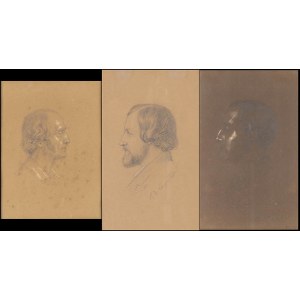 VARIOUS ARTISTS: Lot of three male portraits