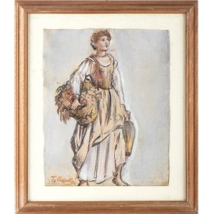 TOMMASO CASCELLA (Ortona 1890 - Pescara, 1968): Female portrait