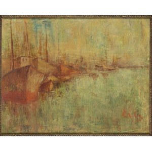 ANONYMOUS: Seascape with boats