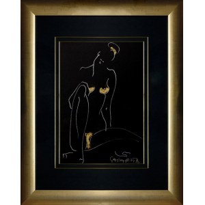 Joanna Sarapata, Golden Nude in Black, 2022