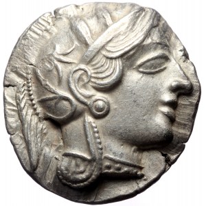 Attica, Athens, AR Tetradrachm,(Silver, 17.06 g 27 mm), Circa 454-404 BC.