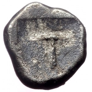 Arkadia, Tegea. AR Hemiobol, (Silver,0.36 g 8 mm),Circa 423-400 BC.