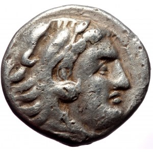 Kings of Macedon. Alexander III ‘the Great’, AR Drachm,(Silver, 4.11 g, 16 mm), 336-323 BC. Abydos, struck under Antigo