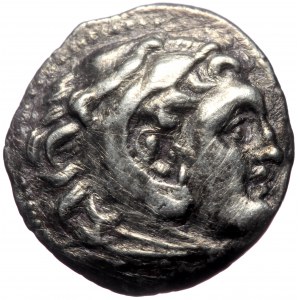 Kings of Macedon. Alexander III ‘the Great’, AR Drachm, (Silver, 4.11 g, 16 mm), 336-323 BC. Uncertain mint.