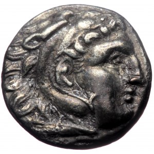 Kingdom of Macedon, Antigonos I Monophthalmos, AR Drachm ,(Silver,4.03 g 17 mm). Lampsakos. Struck as Strategos or king